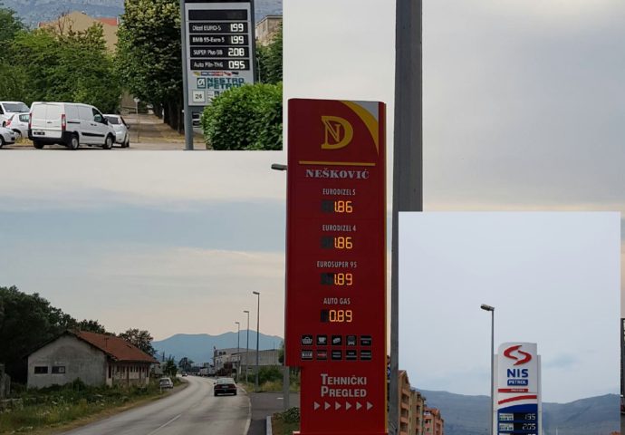 FOTO VIJEST: Na jednoj trebinjskoj pumpi gorivo jeftinije 10 pfeninga po litru