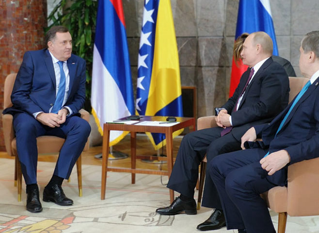 Dodik i Cvijanović s Putinom: Dobri odnosi Srpske i Rusije, saradnja se nastavlja