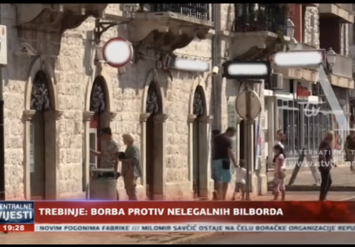 VIDEO: Borba protiv nelegalnih bilborda u Trebinju
