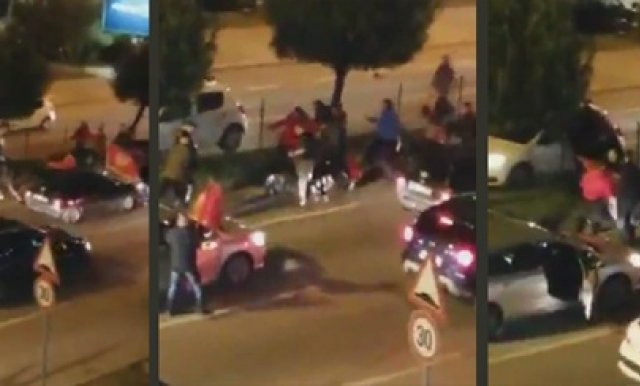 VIDEO: Užas u Podgorici: Deset crnogorskih „patriota“ brutalno prebija muškarca jer je pokazao tri prsta