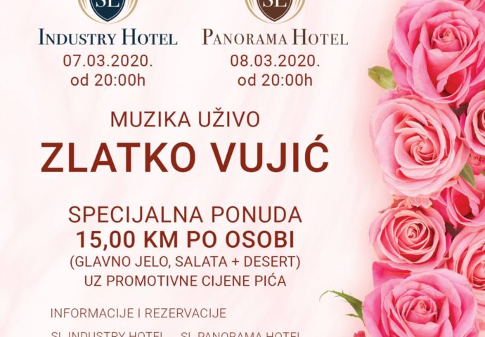 Rezervišite mjesto na vrijeme: 8. Mart uz Zlatka Vujića u SL Panorami