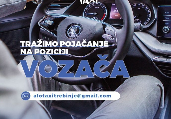 ALO TAXI zapoljava  Prijavi se za vozaa taxi vozila | Hercegovina Press