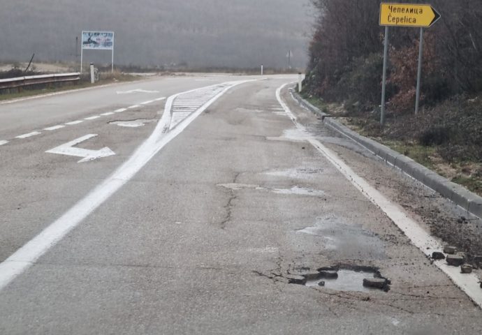 Put Trebinje-Bileća – ni metra bez zakrpe ili rupe, „Putevi“ i dalje ćute!