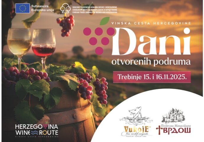 “Dani otvorenih podruma” Vinske ceste Hercegovine stižu u Trebinje – spoj tradicije, duha i modernog vinskog doživljaja