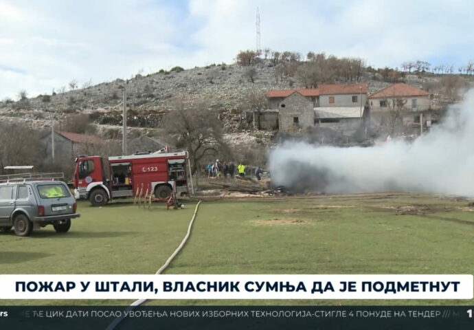 Požar u štali na Zupcima – Vlasnik sumnja da je podmetnut